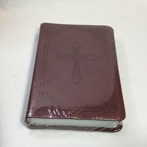 NIV Compact Holy Bible Brown Italian Duo-Tone Leathersoft Zondervan SEALED NEW